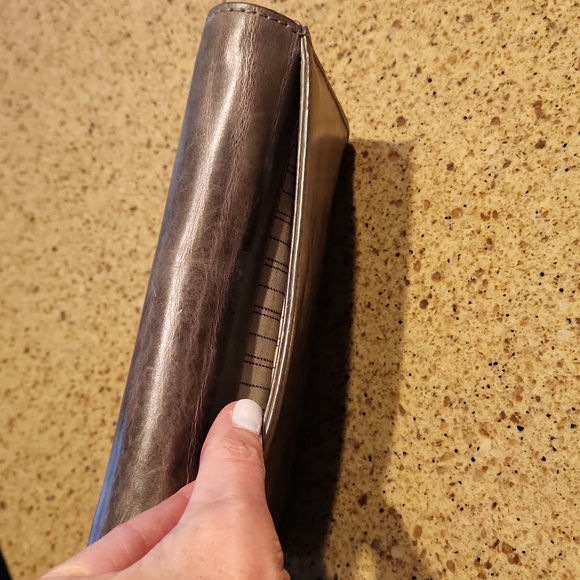 Frye Melissa Small Leather Crossbody Dove Gray - Picture 5 of 7